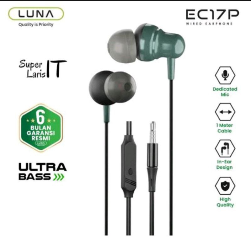 HANDSFREE HEADSET LUNA COLOKAN 3,5 JACK ALL TYPE HP