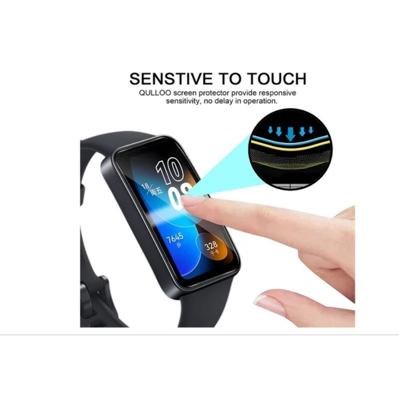 Screen Protector Anti Gores Curve 3D PMMA Lis Hitam Huawei Band 8