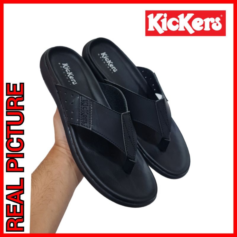 SANDAL JEPIT KICKERS PRIA / SANDAL KULIT KICKERS / SENDAL KASUAL COWOK / SANDAL CAPIT LEBARAN PROMO