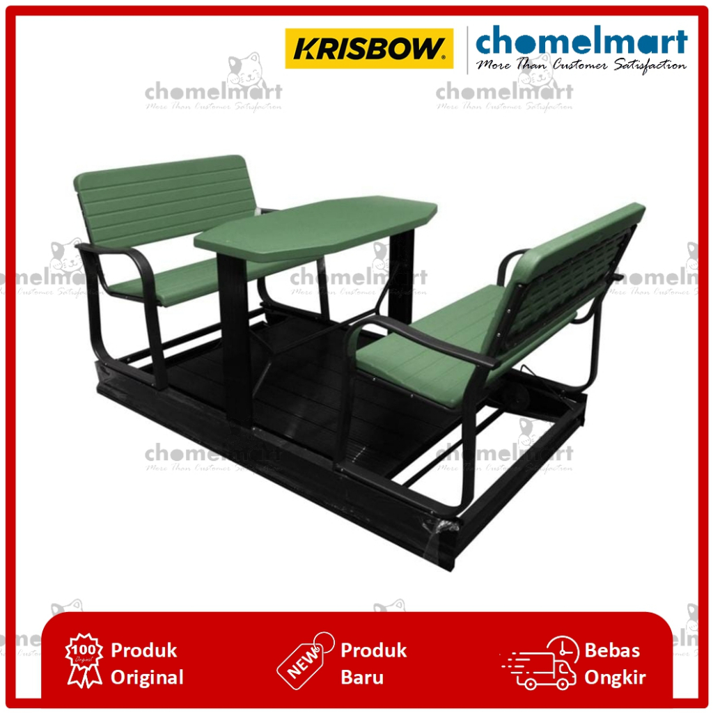Krisbow Set Kursi & Meja Teras – Hijau 10201463