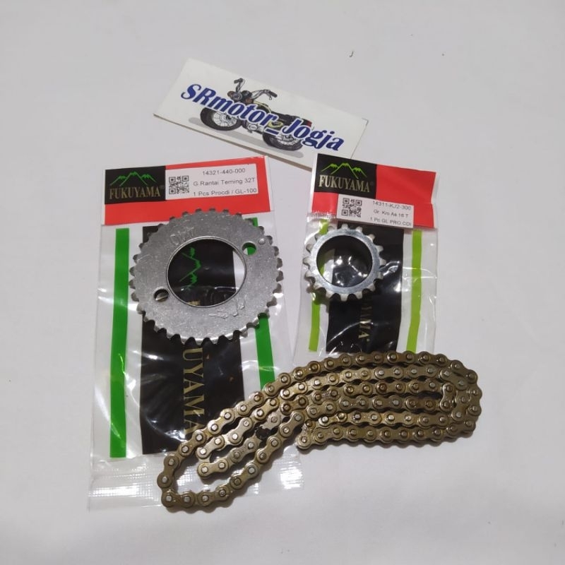 RANTAI KAMPRAT KETENG SET KAMPRAT GL PRO CDI SERIES 25H 100 GIGI GER GIR KETENG KAMPRAT SENTRIK KRUG