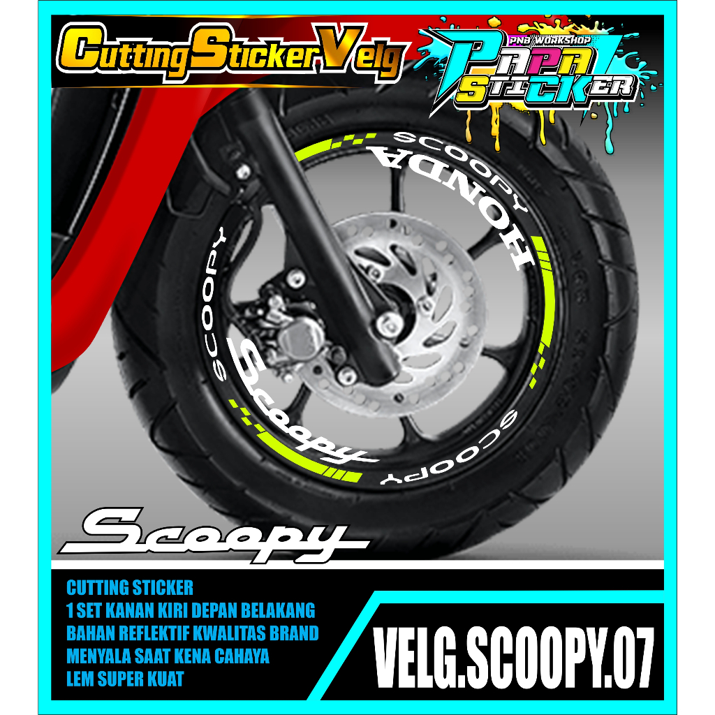 STIKER  VELG SCOOPY CUTTING STICKER VELG HONDA SCOOPY CUTTING VARIASI 07