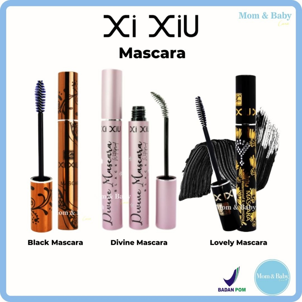 [BPOM] Xi Xiu Lovely | Black | Pink Mascara Divine Waterproof Volumizing | Maskara XiXiu n