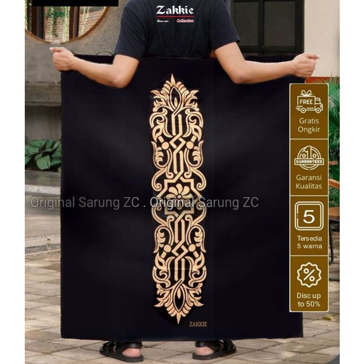 SARUNG BATIK UKIRAN DAYAK HITAM PEKAT TERBARU