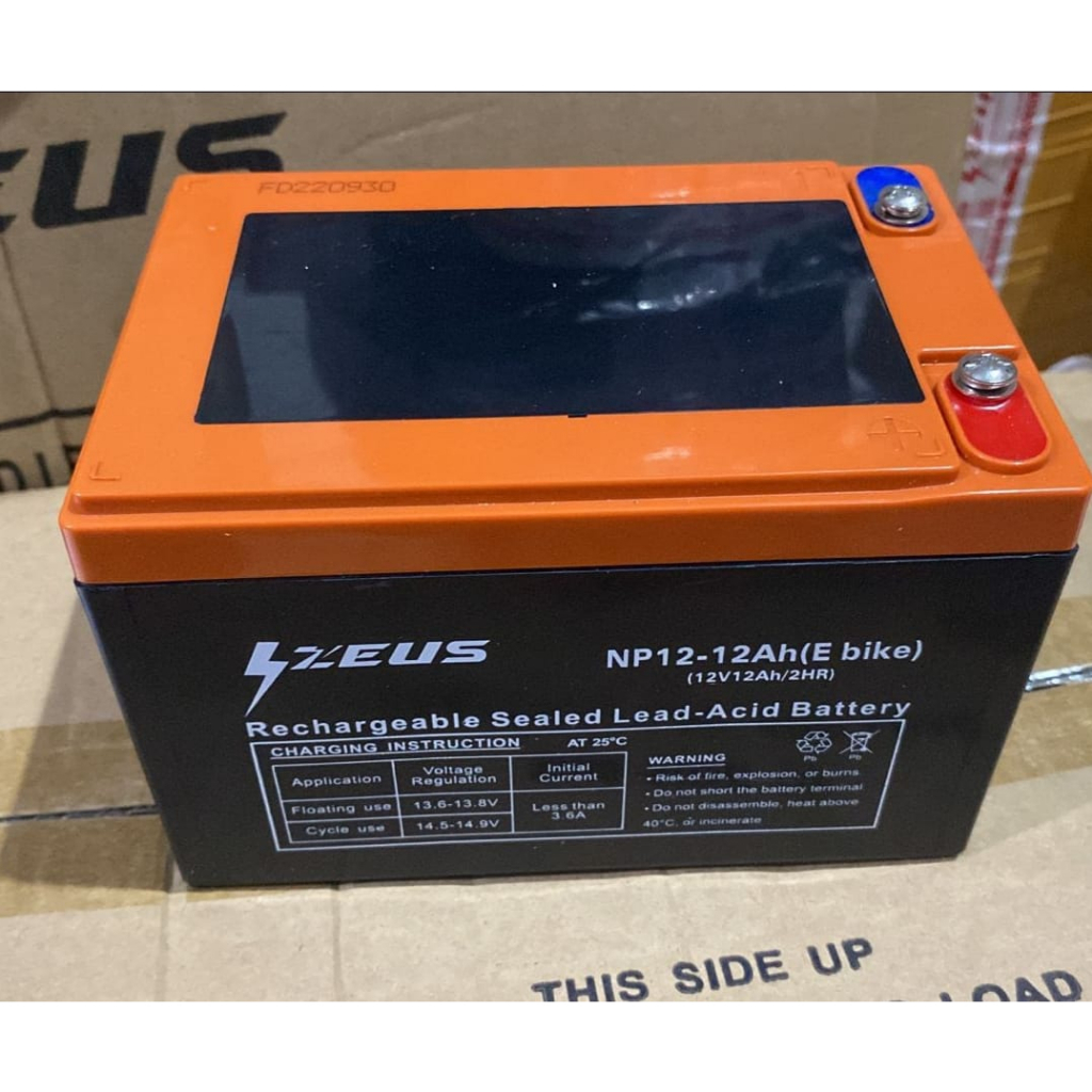 Aki Sepeda Listrik Aki Kering 12V 12Ah 12 V 12 AH Battery Zeus