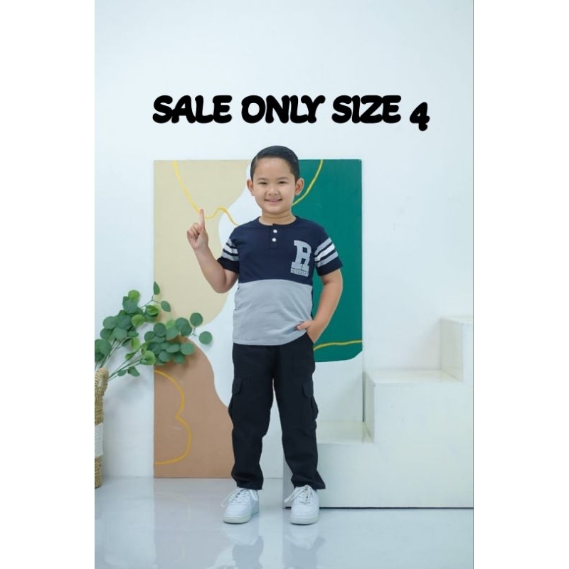 BAJU SET ANAK COWO TERBARU / SETELAN CELANA CARGO ANAK / SET ARZHAN RICKPLAY