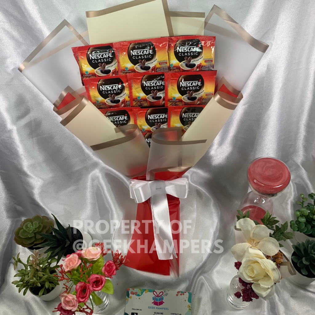 

Mini Buket Kopi Bouquet Bucket Kopi Nescafe Classic Mini Buket Murah Kado Hadiah Ulang Tahun Wisuda Sidang Kelulusan Snack Murah Banget