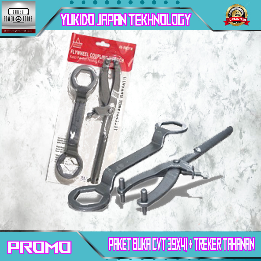 Kunci kopling SET  39x41 - Treker Cvt - YUKIDO Kunci Kopling CVT Matic 39 x 41 mm - Coupling Nut Wrench 39x41 mm - TAHANAN KOPLING GANDA - TAHANAN CVT MATIC