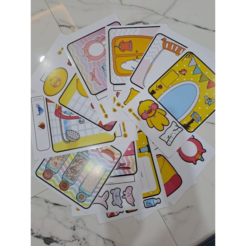 RB22 BEBEK VIRAL BONEKA KERTAS PAPER BOOK DOLLS MAIANAN EDUKASI ANAK