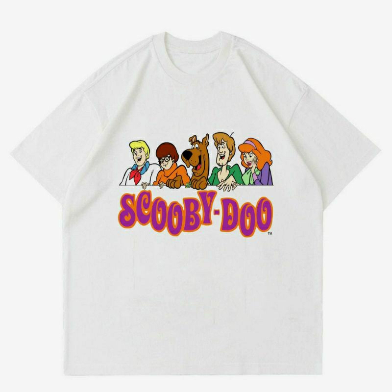 BAJU SCOOBY-DOO GANK | T-SHIRT KAOS SCOOBY DOO VINTAGE WHITE | KAOS BAJU KARTUN SCOOBY DOO | KAOS BA