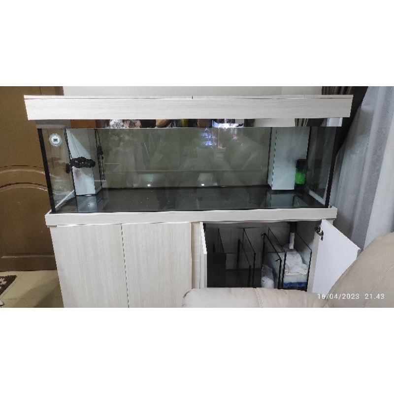 Akuarium kabinet hpl 150x60x60 kaca 10mili sump filter