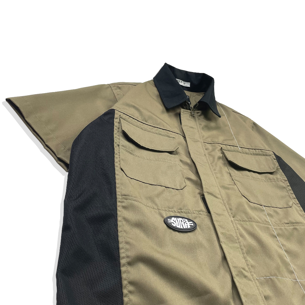 Sura Positiva - Mesh Work Shirt (Nebylah) Plaid Olive