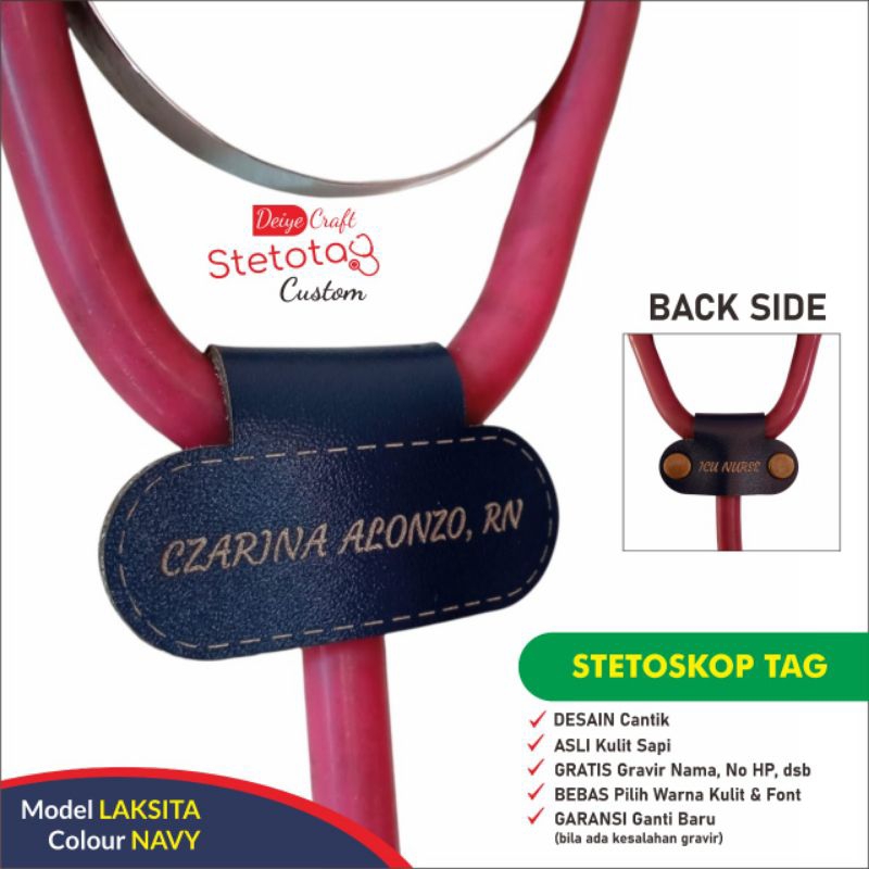 

STETOSTAG CUSTOM GRATIS GRAVIR NAMA TYPE LAKSITA ANTI TERTUKAR