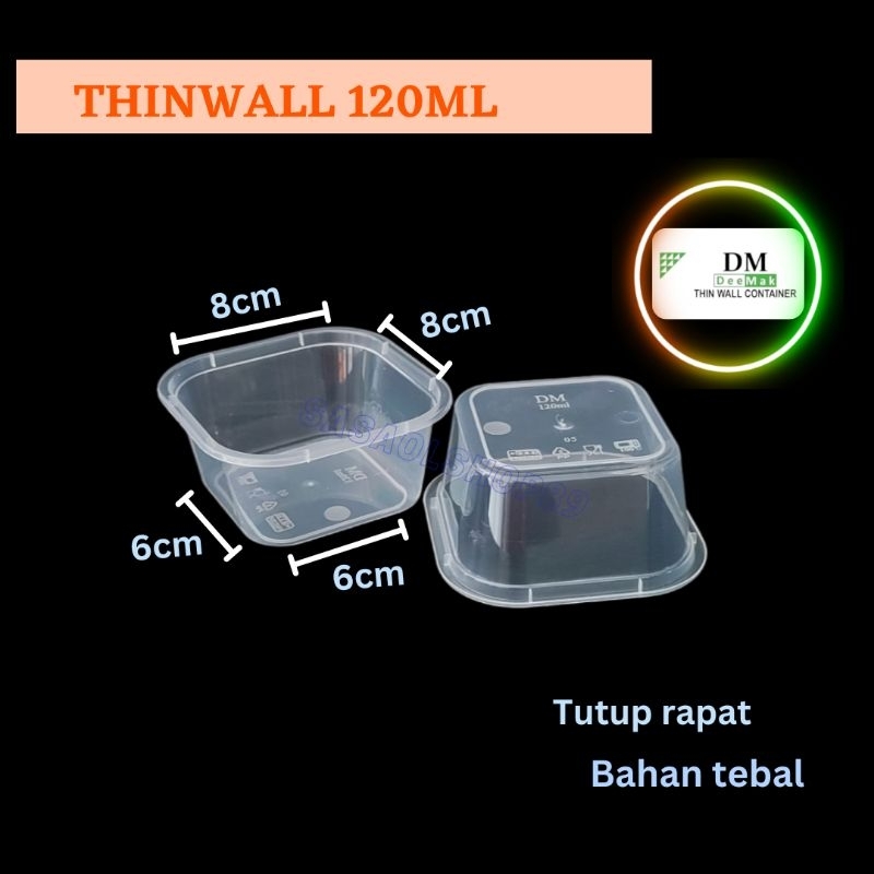 Thinwall Kotak Mini 120Ml Kotak puding