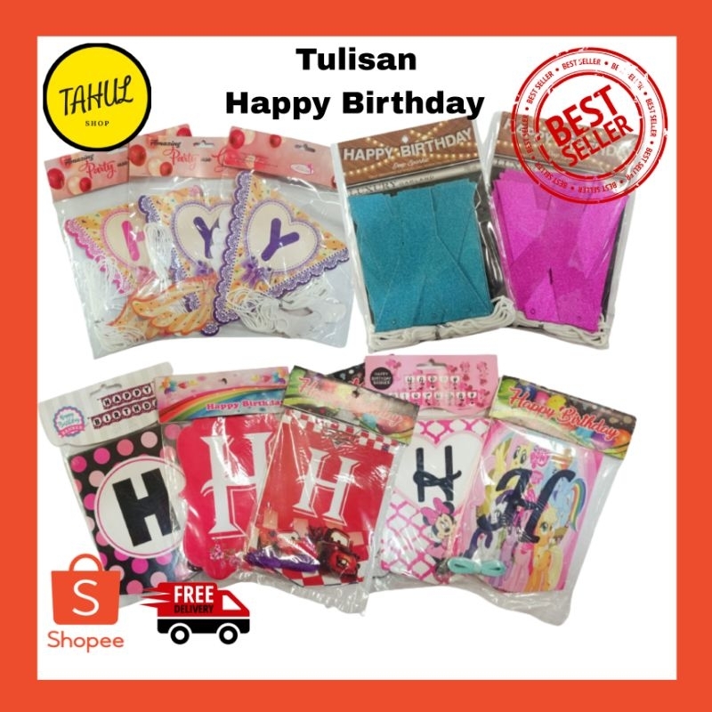 Tulisan Happy Birthday / Banner Happy Birthday dinding / dekorasi ulang tahun
