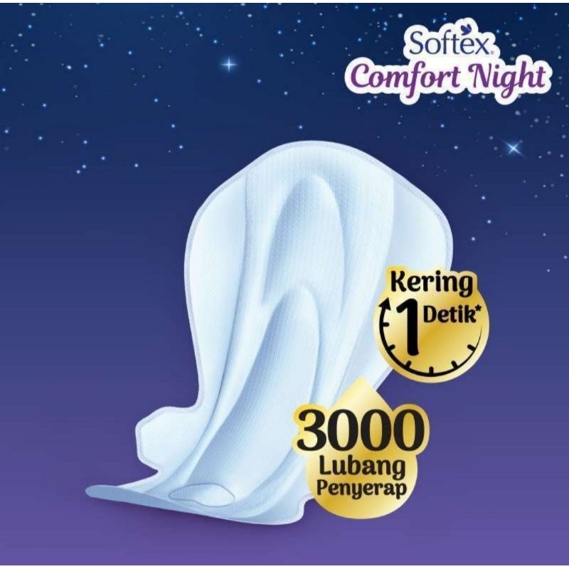 Softex Comfort Night Pembalut Wanita [29 cm/ 20 pads]