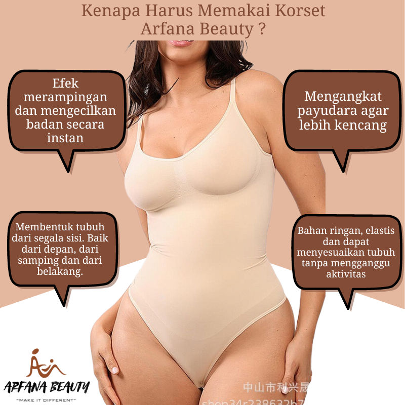 Korset Pelangsing Pakaian Dalam Wanita Bodysuit Jumsuit Lingerie Sexy Pengecil Perut Buncit Pakaian Dalam Wanita Sexy Tanktop Baju Badan Seamless Full Bodysuit Big Size Shapwear Pembentuk Badan Original Premium