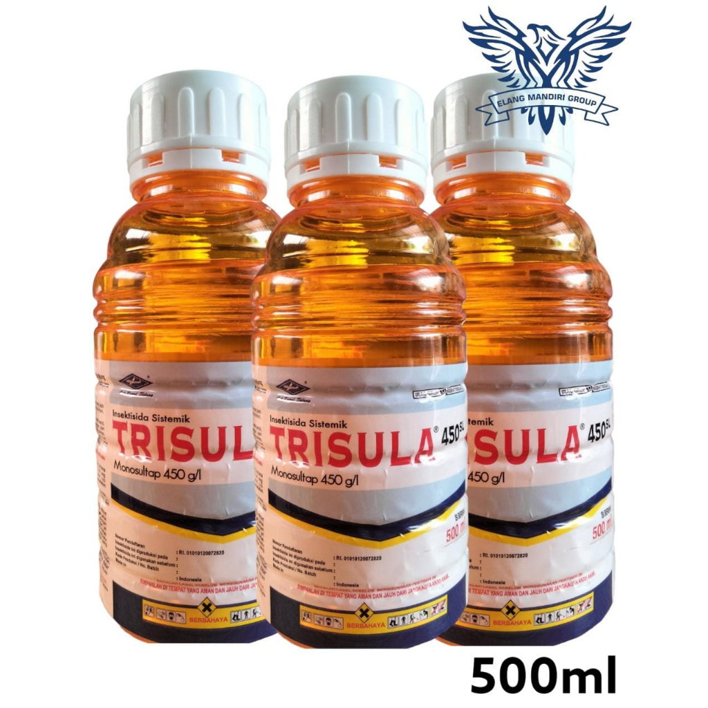 TRISULA 450 SL 500 ml Insektisida Sistemik  Monosultap 450 g/l Basmi Hama Ulat Grayak Kutu daun Hama Trips Pada Tanaman