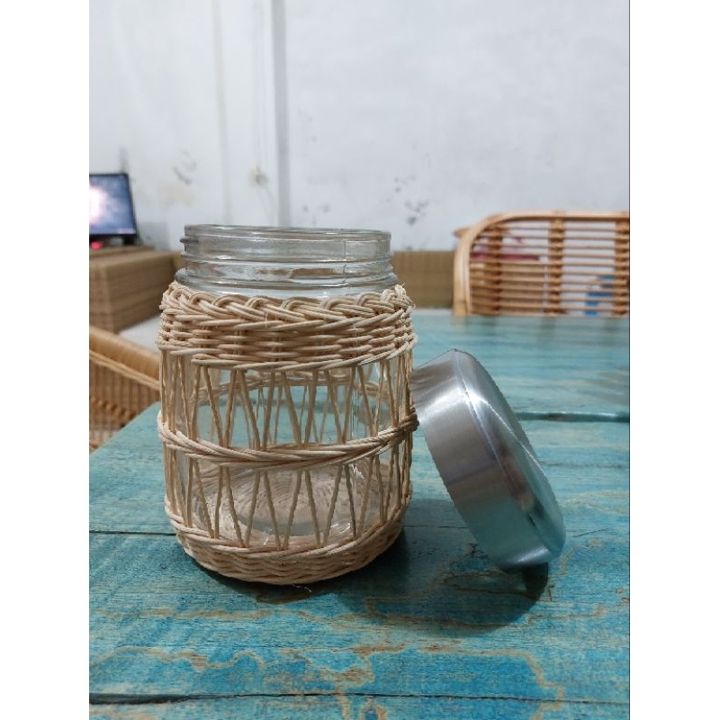 toples kaca cover rotan tutup ulir