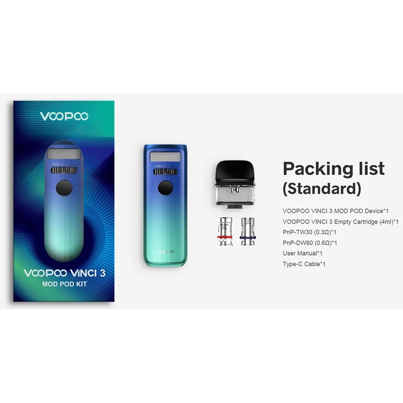 Voopoo Vinci 3 Pod Kit 50W 1800mAh Authentic 100%