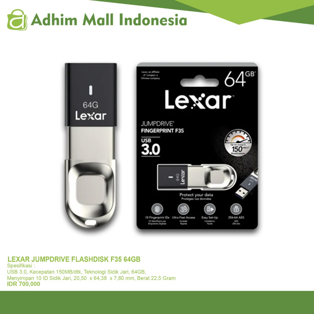 LEXAR JUMPDRIVE FLASHDISK F35 64GB