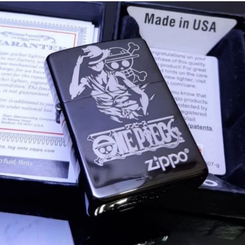 KOREK ZIPPO ONE PIECE UKIR GRAFIR LASER LUFFY ONE PIECE