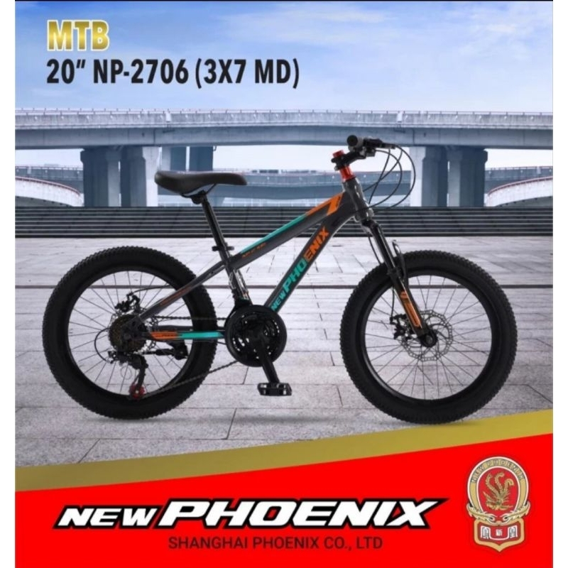 Sepeda Gunung MTB Phoenix 26Inch 3X7Sp Hi-ten Stell