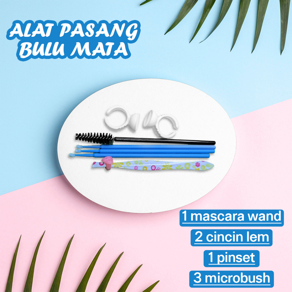 Paket alat pemasang bulu mata palsu eyelash extension lengkap