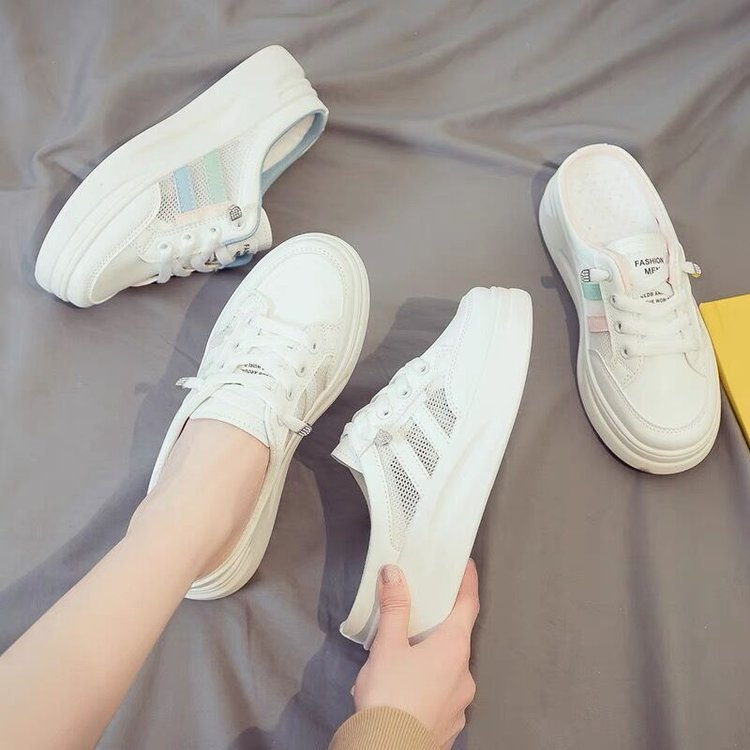 Sepatu Sneakers Wanita Tanpa Tutup Sneaker Putih Korean Style Cewek Kekinian Import Best Quality Azgalery SPT-22