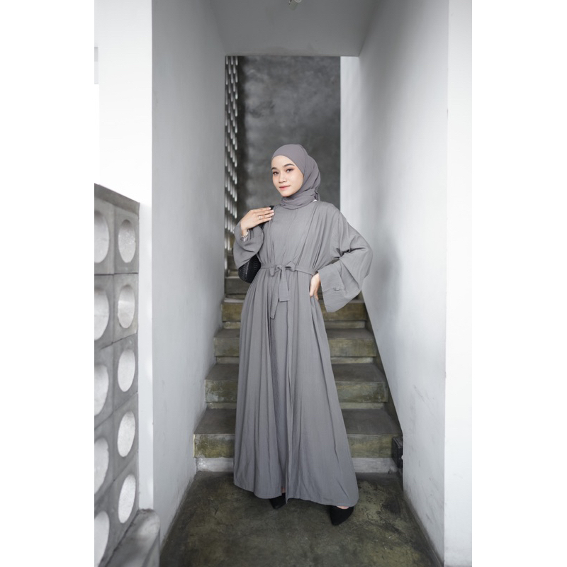 FARA SET ABAYA 2in1 CANTIK KEKINIAN ELEGAN SIMPLE OVERSIZED