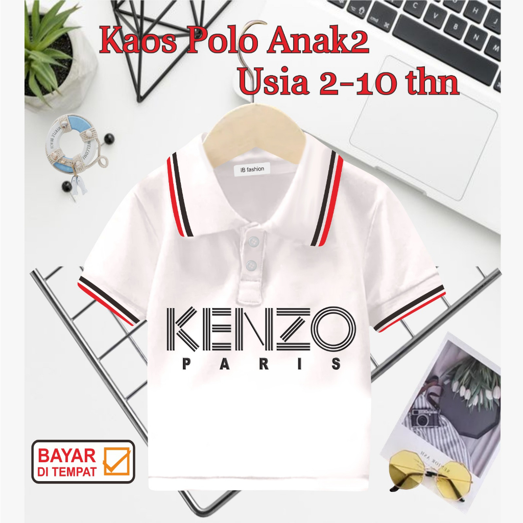 ((IB))KAOS ANAK2 KERAH POLO/K3NZ0 DIGITAL SABLON