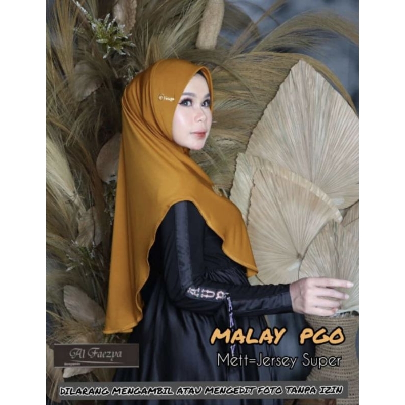 752 Jilbab Al faezya Press Gold Malay Jersey Super/Hijab AF Alfaezya ori By Bunyamin