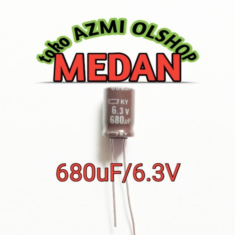 5 pcs Elco elko kapasitor capasitor 680uf 6.3V 680 uf 6,3V