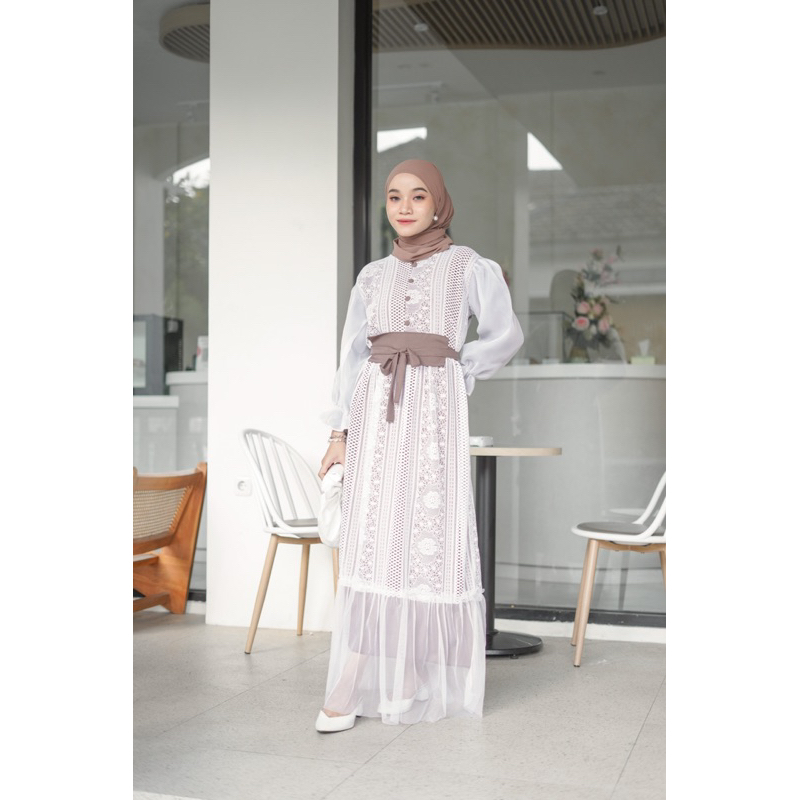 QAMALA DRESS KOREAN STYLE CANTIK ELEGAN SIMPLE KEKINIAN KONDANGAN