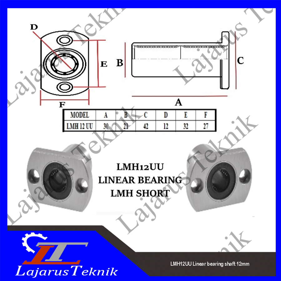 LMH12UU Linear bearing shaft 12mm