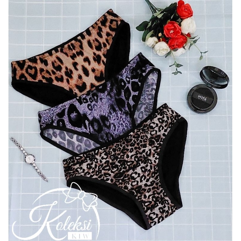 NEW CD CEWEK MOTIF LEOPARD / CELANA DALAM WANITA