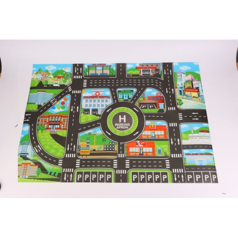 Road Map Alas Peta Jalan Mobil Mainan Karpet Bermain Alas Bermain Play Mat