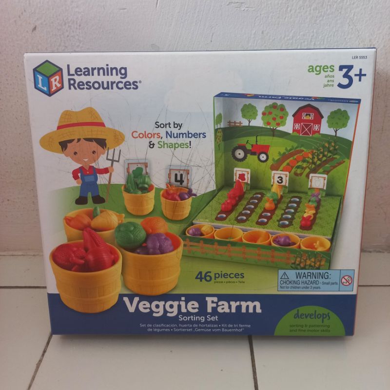 PRELOVED murah mainan edukasi learning resources originalLearning Resources Veggie Farm Sorting Set 