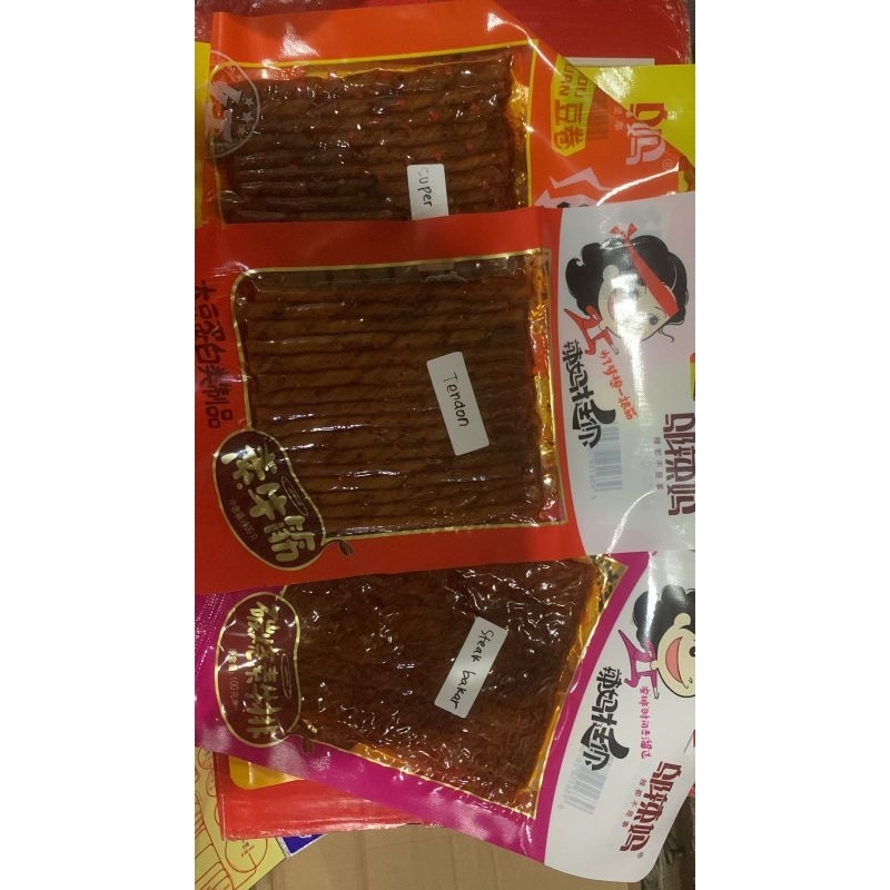 

(HALAL) Cemilan cina kulit tahu pedas rasa tendon