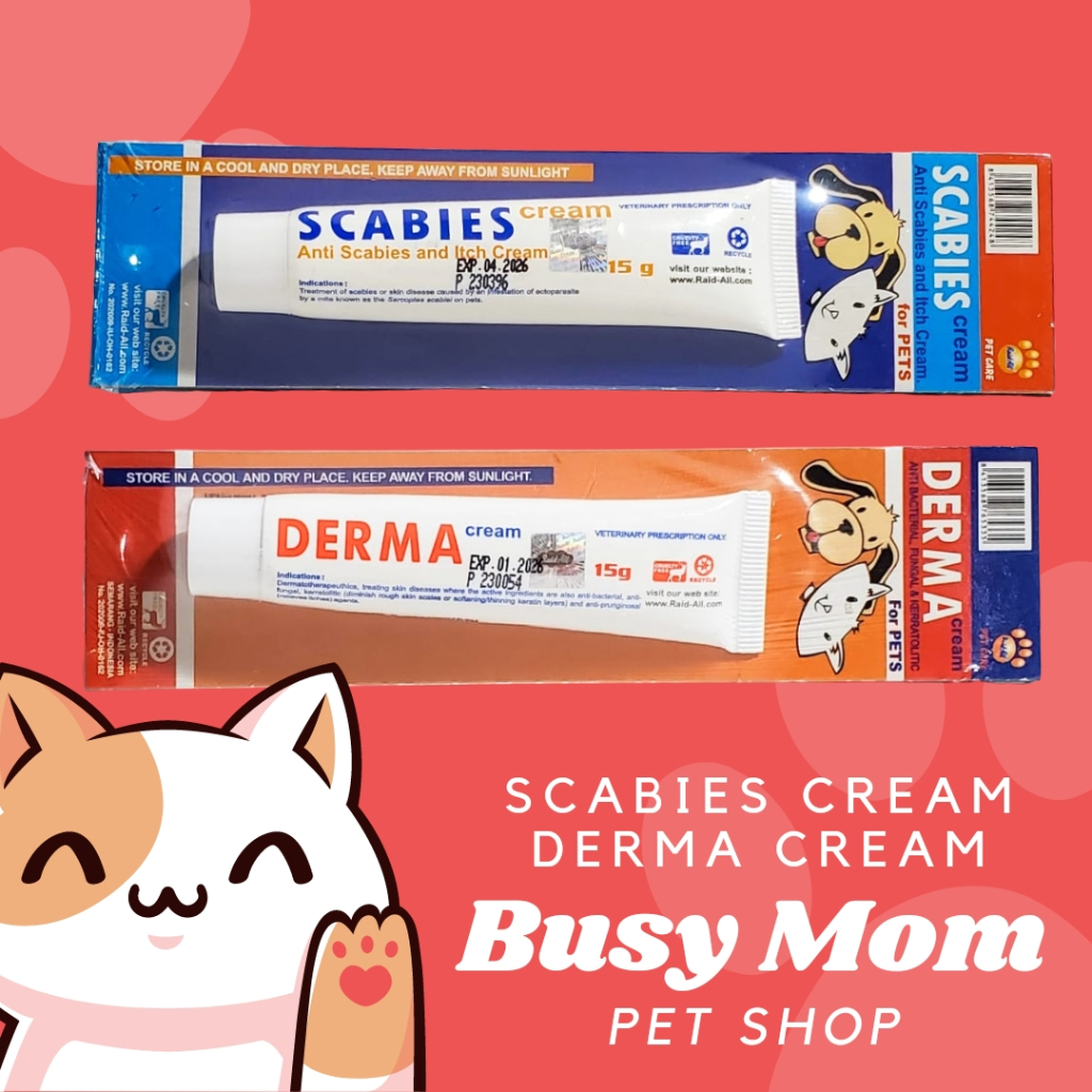 Scabies Cream 15g Derma Cream 15g Obat Salep Kulit Jamur Gatal Kucing Anjing 15 g