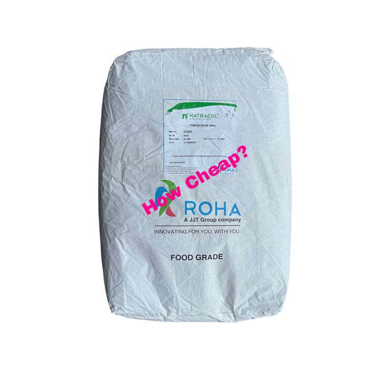 Titanium Dioxide ROHA 1kg Natracol Food Grade Pemutih Makanan