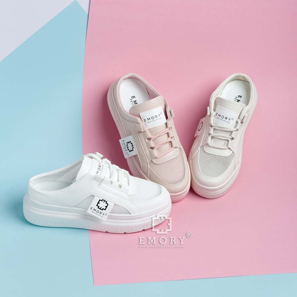 SEPATU  WANITA EMORYSTYLE  Sneakers Soha  HDLEMO 5113 MB WHITE