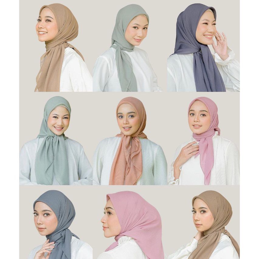 [PART 1] Hijab Segiempat BELLA SQUARE PREMIUM Finishing Neci
