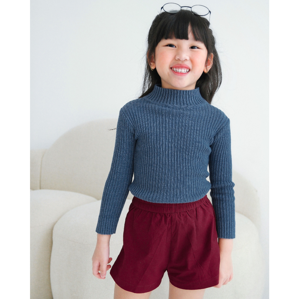 ENVAR SWEATER | Turtleneck Knit Anak | Top Anak Unisex | Rajut Pemium | Sweater Rajut Anak 1-9 tahun