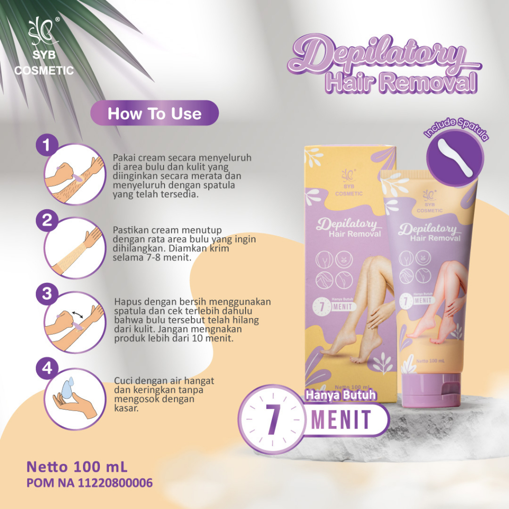 (LB) SYB COSMETIC Depilatory Hair Removal - Waxing Bulu ketiak / Cream Peronntok Bulu 100ml