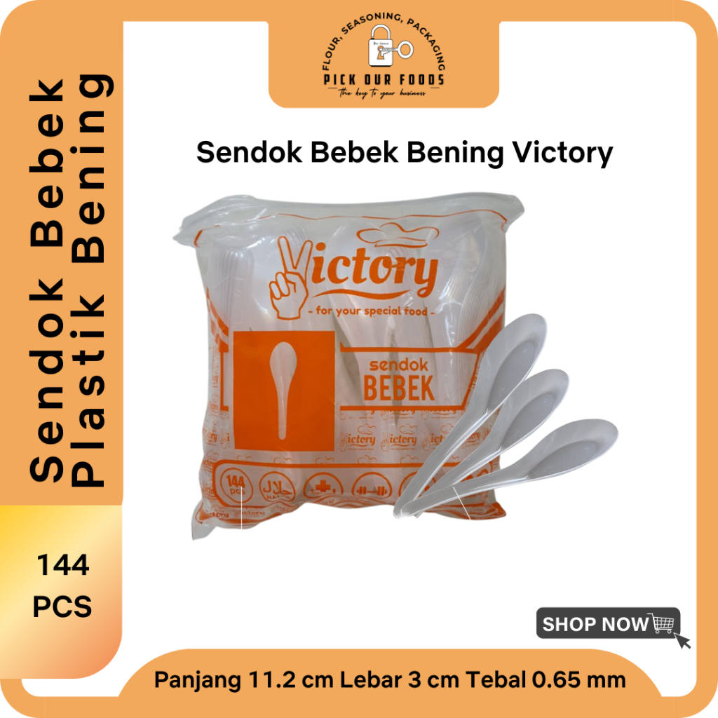 Sendok Bebek Plastik Bening isi 144pcs | Sendok Bubur | Sendok Makan | Sendok Catering