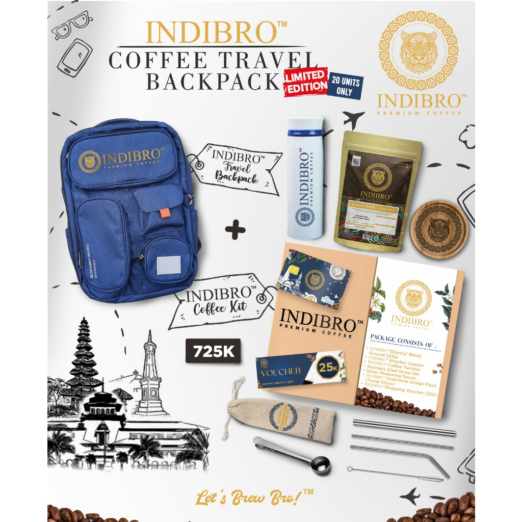 

Indibro Coffee Travel Backpack - Limited Edition