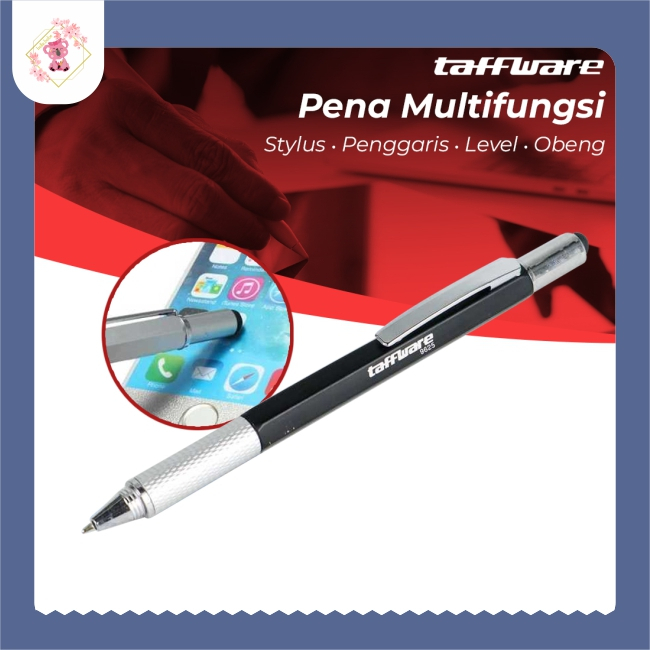 

Taffware Pena Multifungsi Plastik Stylus + Penggaris + Level + Obeng