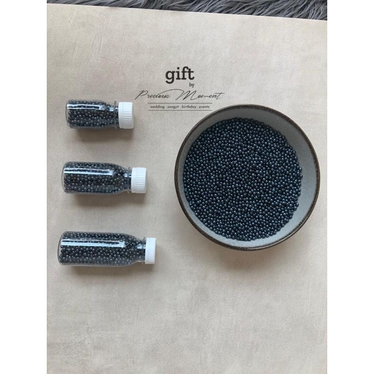 

Black pearl sprinkle mutiara hitam D:3mm