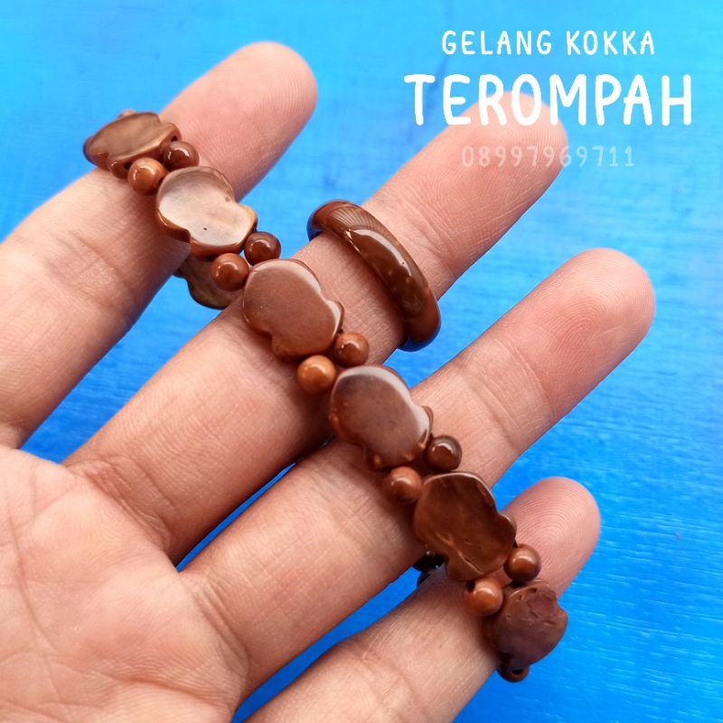 Gelang Kayu kaukah (TEROMPAH) Free cincin koka kokka kaokah kokah